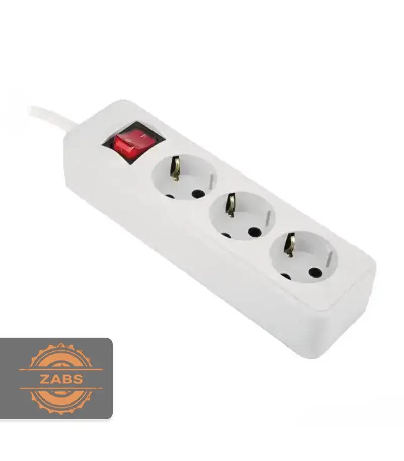 730 پریز سیار 3 خانه ارت دار با کلید پارت الکتریک مدل شهاب