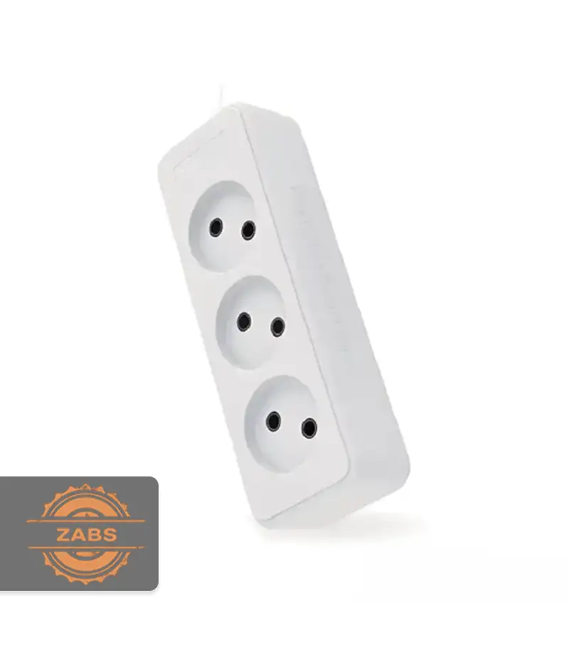 861 پریز سیار 3 خانه بدون ارت و بدون کلید پارت الکتریک مدل شهاب